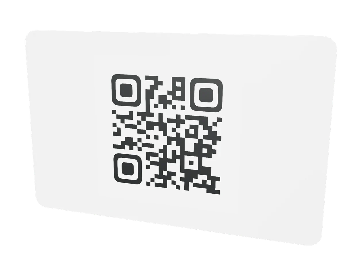 Smart Card con QR a rilievo — Card bianca